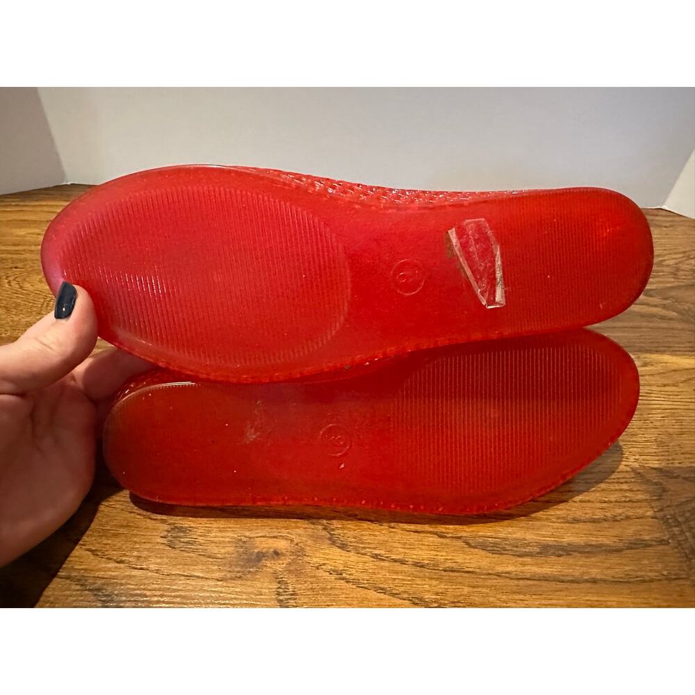 Wild Fable Isabella Jelly Flats Red Women’s Size 9 Slip On Cute Summer - Picture 7 of 11